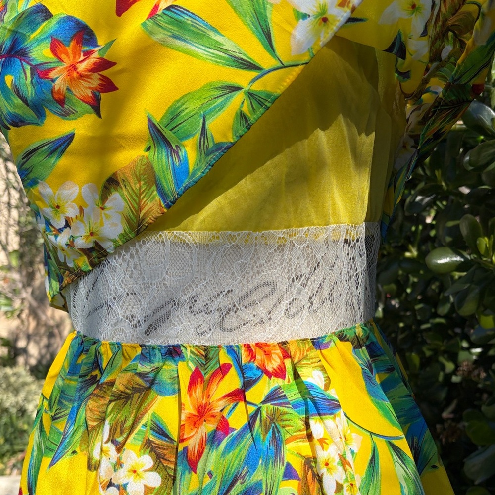 DO+BE Multicolor & Lace dress women’s medium like new - Picture 4 of 10